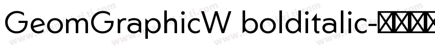 GeomGraphicW bolditalic字体转换
